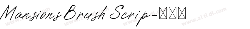 Mansions Brush Scrip字体转换